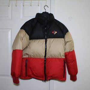 Burberry Logo Graphic Striped Puffer Jacket